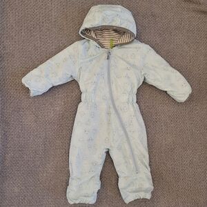 Perlimpinpin Mid-season Jacket Suit Baby Boy Size 12M Waterproof Raincoat Footed